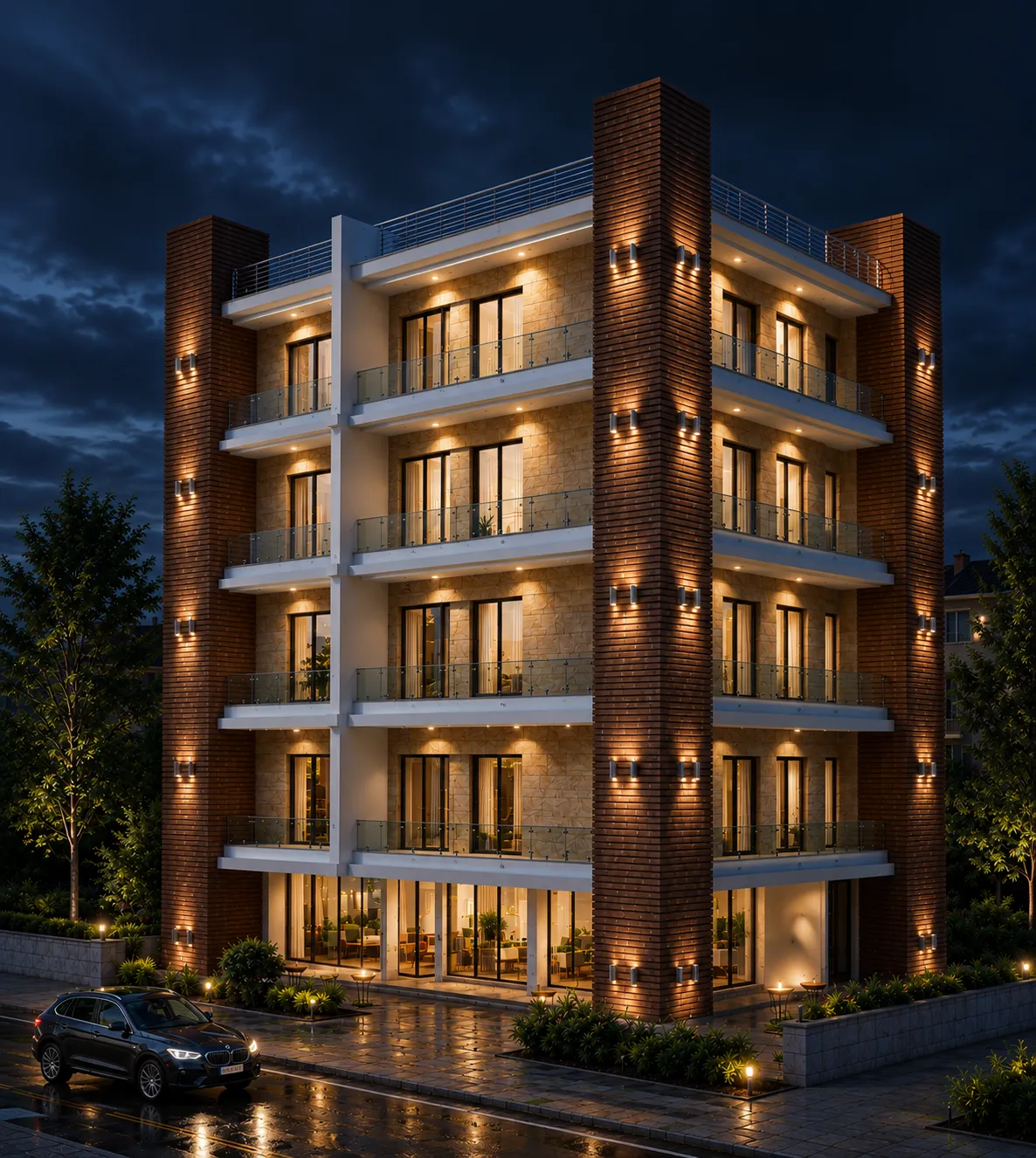 Night Illumination: Evening View
